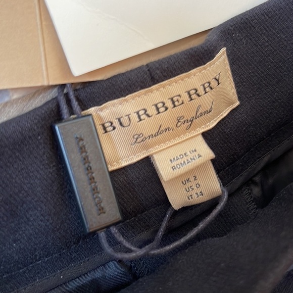 Burberry London England women’s size US 0 (UK 2) black dress pant trouser - Picture 6 of 15